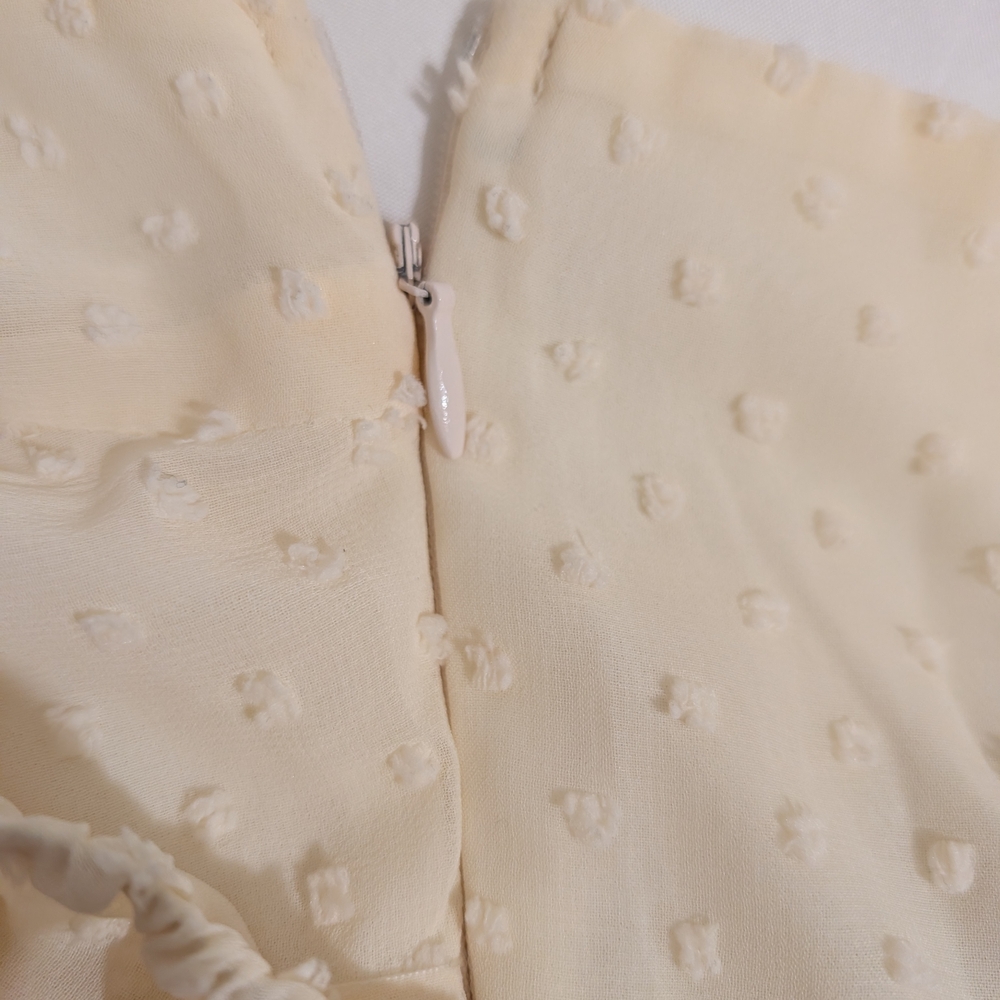 Lulu's Be a Dear Cream Swiss Dot Tie -front Skate Dress Size S - Picture 11 of 15